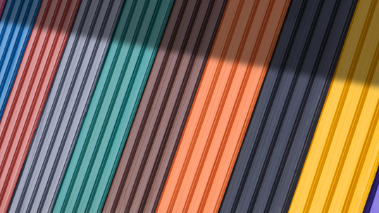 metal roofs in different colors